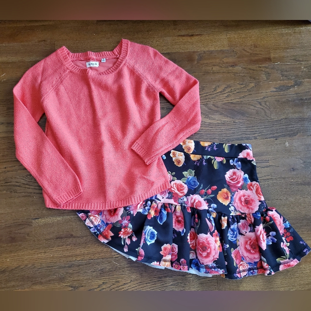 KIDPIK Girls M 7/8 Skirt And Sweater Set